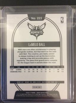 2020-21 NBA Hoops Holiday LaMelo Ball Purple Foil SP