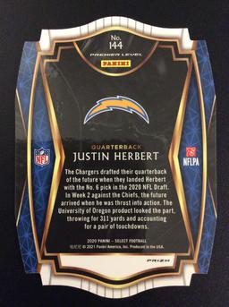 2020 Select football Justin Herbert  Tri Color Die Cut Premier Level RC