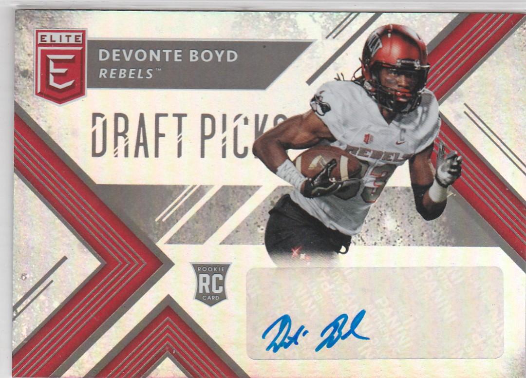 DEVONTE BOYD AUTOGRAPHED ELITE DRAFT PICKS COLLEGIATE INSERT CARD WITH COA