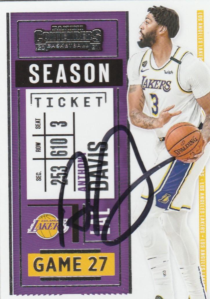 ANTHONY DAVIS AUTOGRPAHED CARD WITH COA