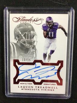 2016 PANINI FLAWLESS LAQUON TREADWELL AUTOGRAPH SIGNED ROOKIE CARD RC #'D 13/15 SSP VIKINGS