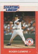 ROGER CLEMENS 1988 KENNER STARTING LINEUP CARD,