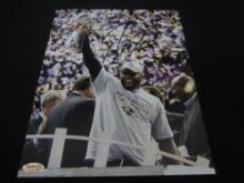 RAY LEWIS SIGNED 8X10 PHOTO WITH IN PERSON COA RAVENS