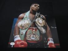 MIKE TYSON SIGNED 8X10 PHOTO WITH VS COA BOXING