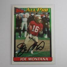 AUTHENTIC 1991 TOPPS JOE MONTANA AUTOGRAPH SIGNED CARD W/ RED CARPET AUTHENTICS COA 49ERS