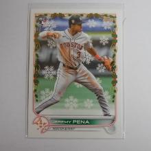 2022 TOPPS HOLIDAY JEREMY PENA ROOKIE CARD HOUSTON ASTROS RC
