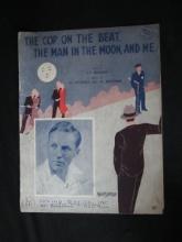 VINTAGE SHEET MUSIC THE COP ON THE BEATTHE MAN