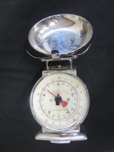 VINTAGE STYLE STAINLESS KITCHEN SCALE WITH BOWL