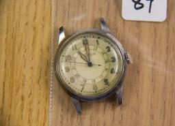 LeCoultre military watch- WWII. 24 hour inner chapter. SCARCE. Needs cleaning- amazing dial!