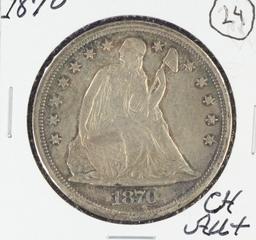 1870 Seated Liberty Dollar