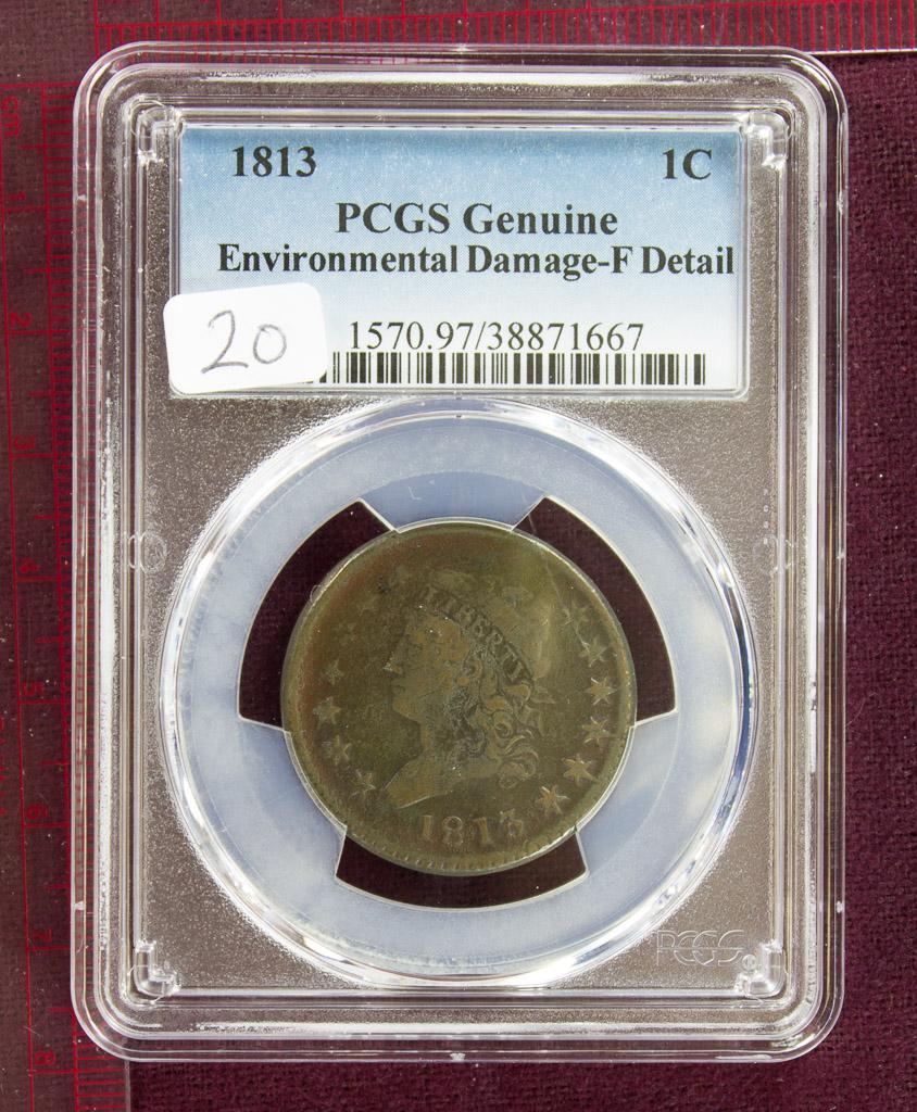 1813 Classic Head Large Cent PCGS Fine Details