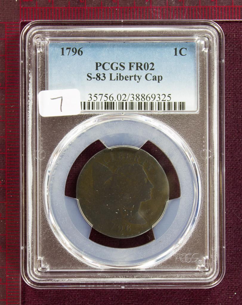 1796 Flowing Hair Large Cent S-83 PCGS FR02