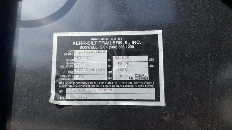 Kerr Bilt Tilt Trailer 2022