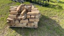 Pallet of flagstone brick type of rock