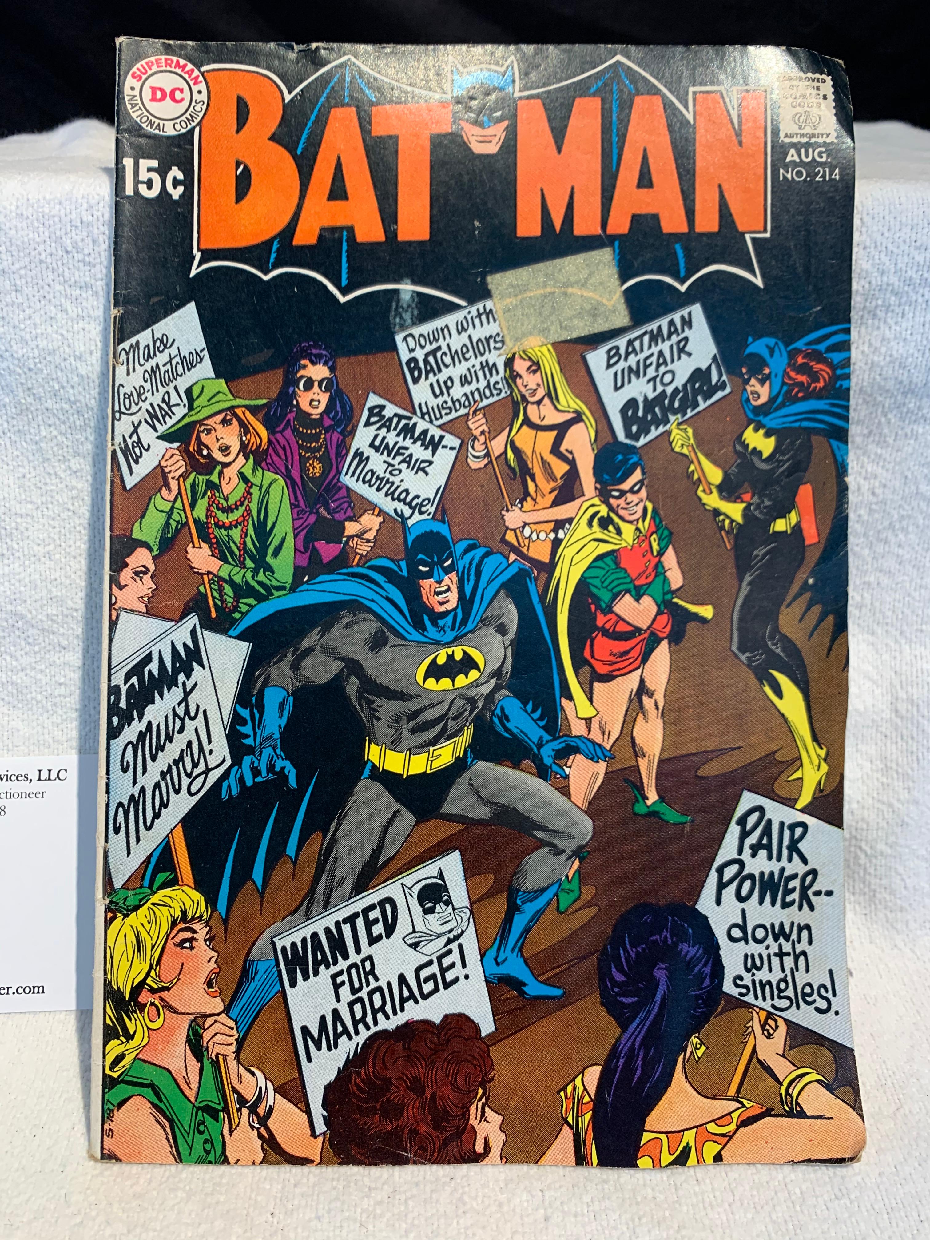 Batman Comic Book #214 August 1969 Dc