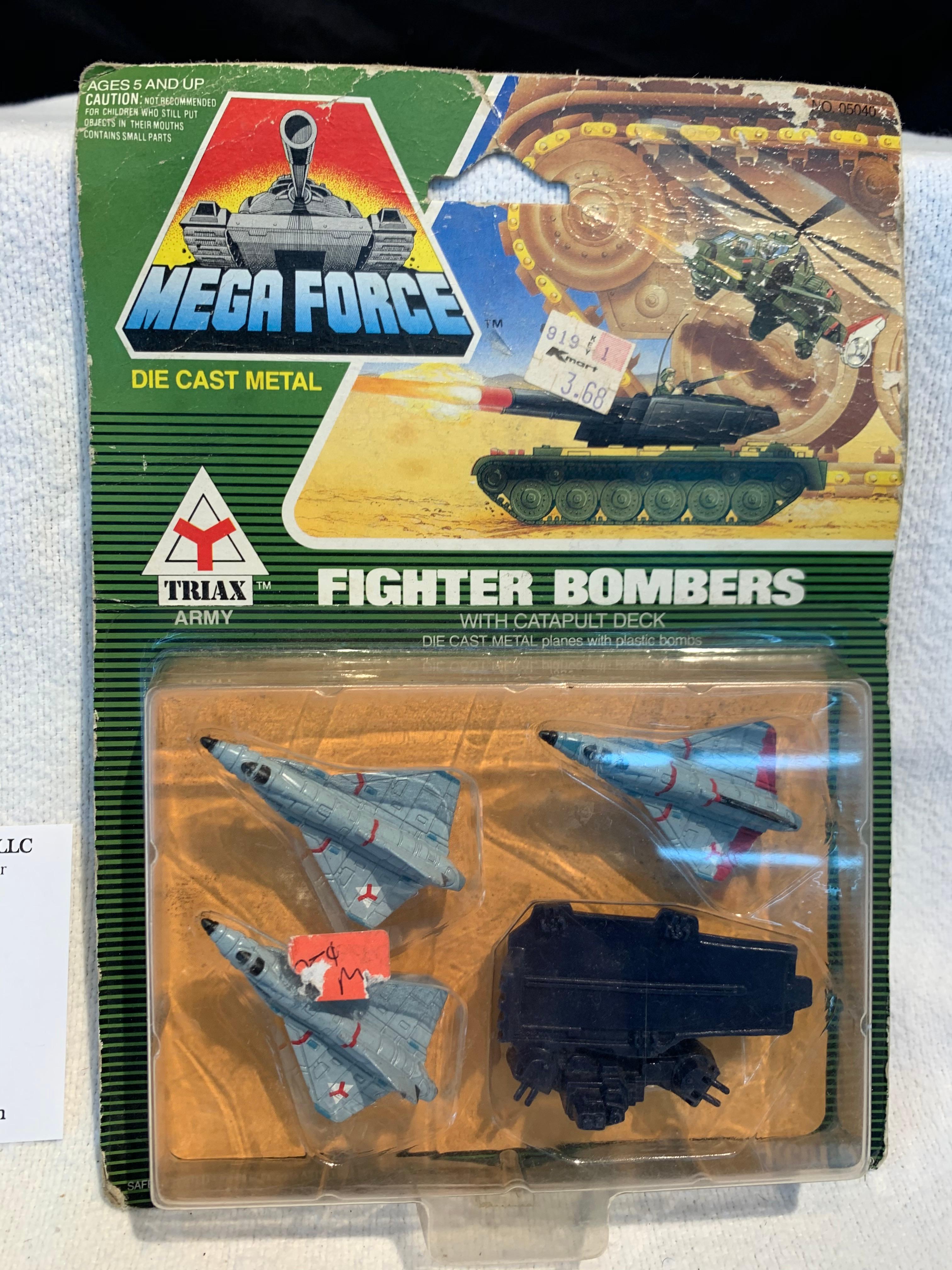 Vintage Kenner 1989 Mega Force Triax Army Fighter Bombers Nos Package