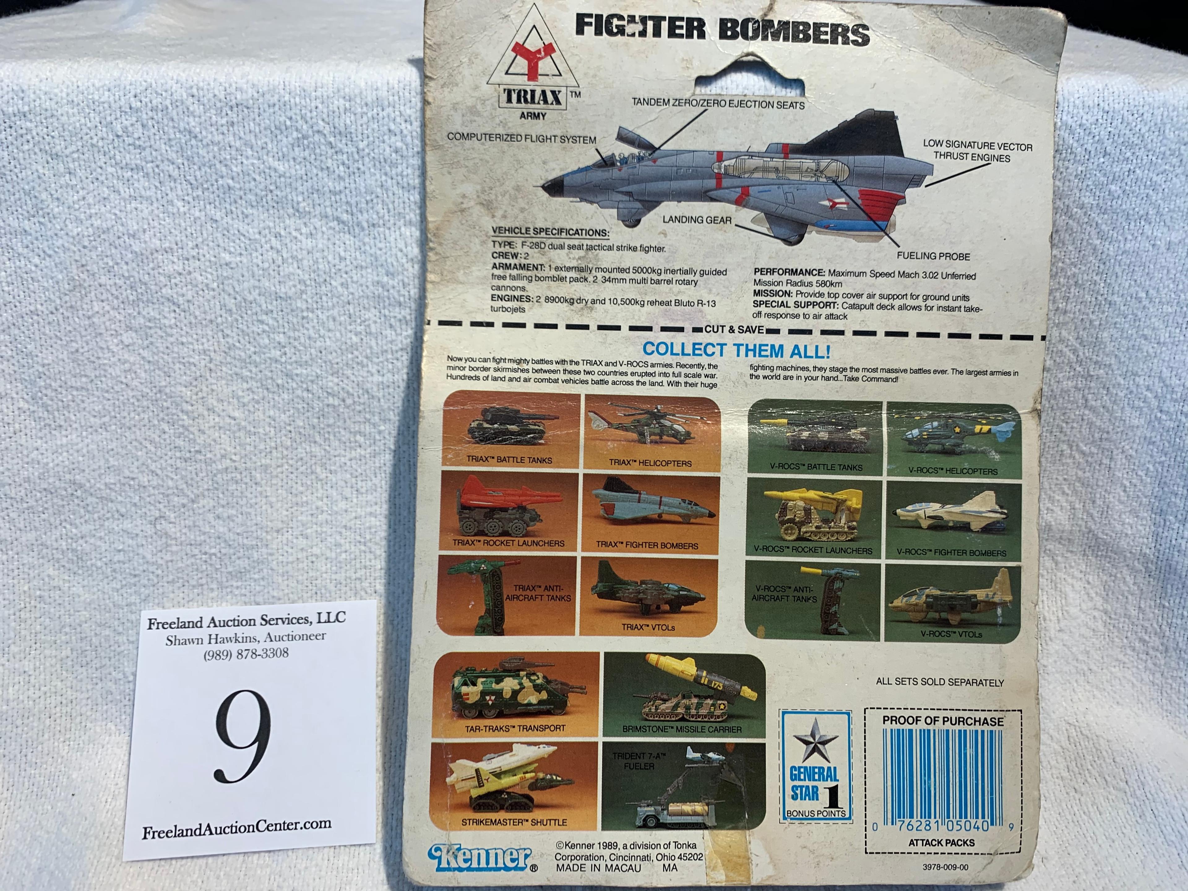 Vintage Kenner 1989 Mega Force Triax Army Fighter Bombers Nos Package