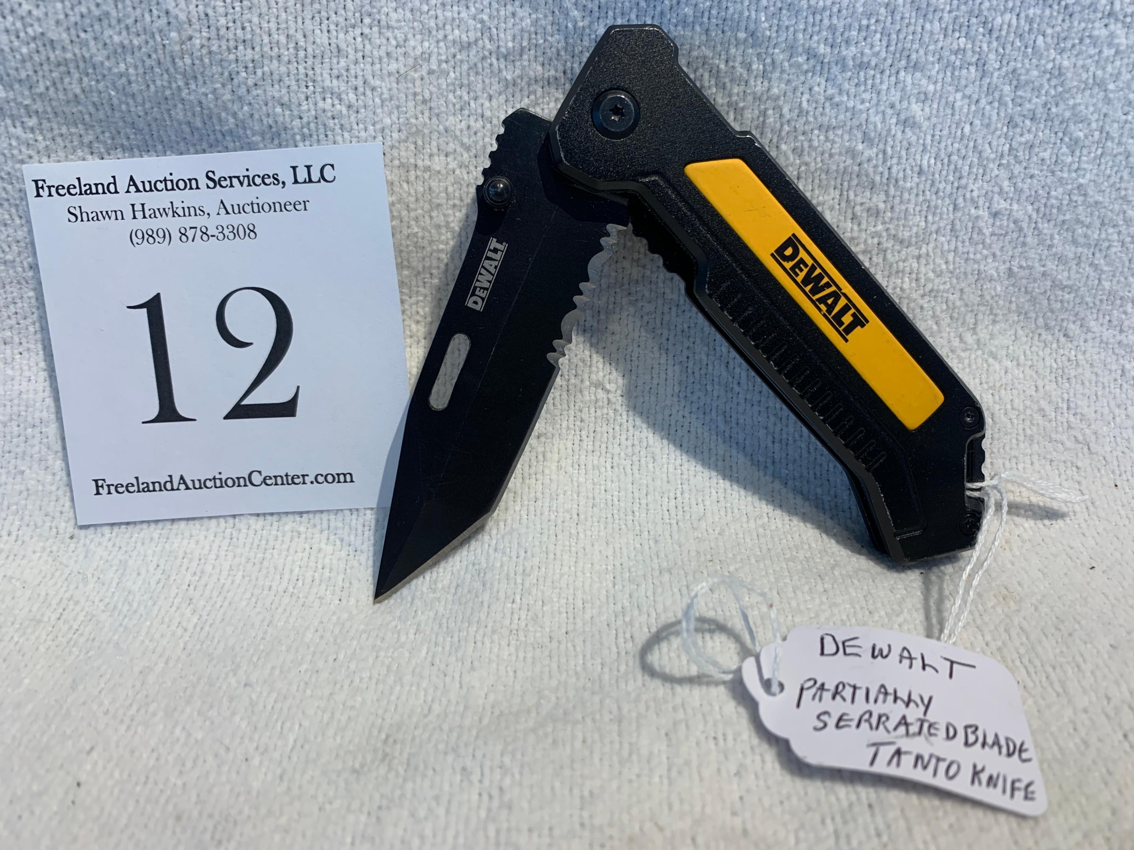 Dewalt Partially Serrated Tanto Blade Knife