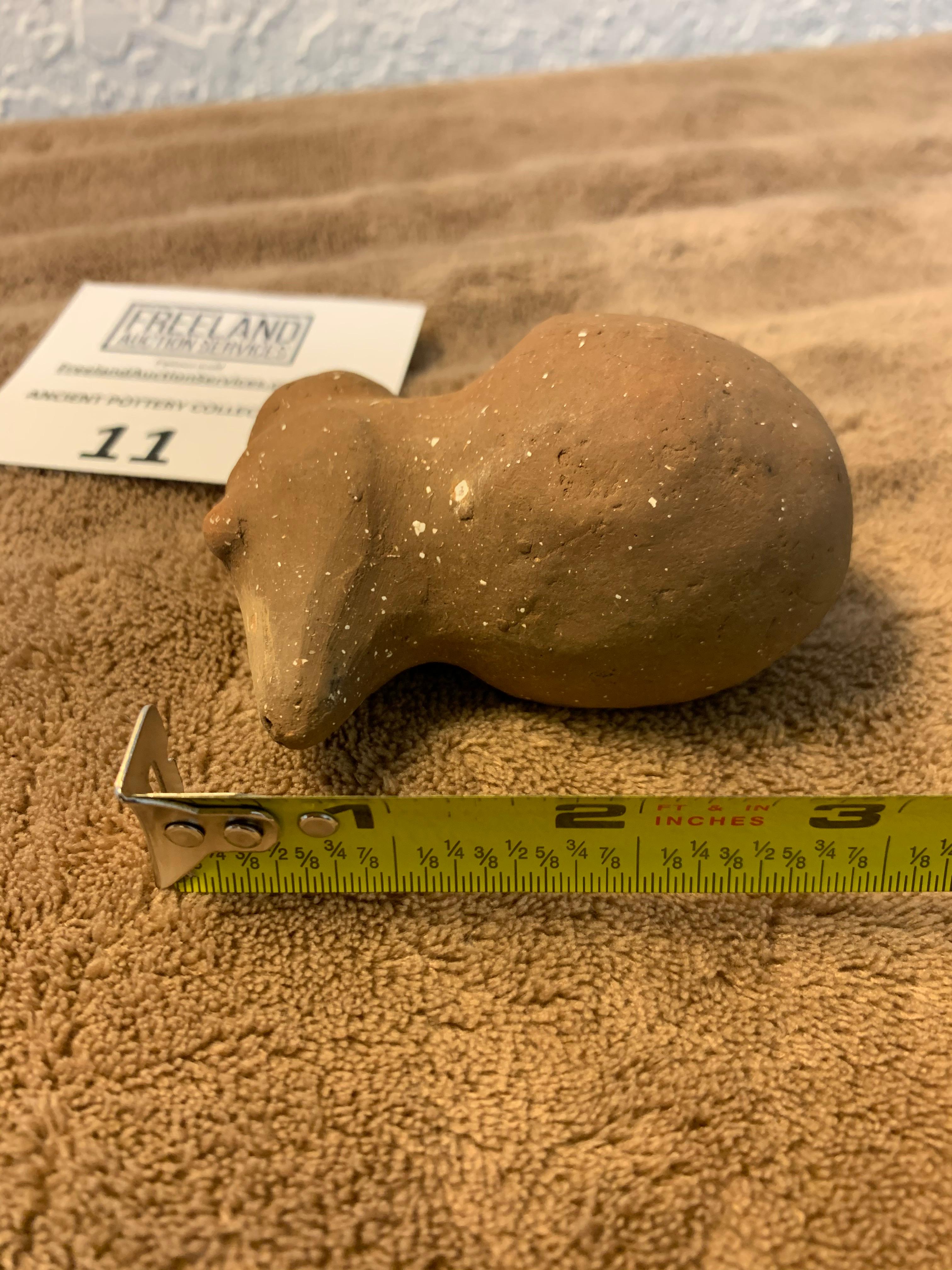 Small Animal Effigy Vessel With Possibly A Deer Head