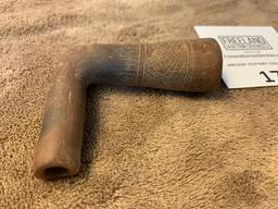 Unique Elbow Style Pipe With Designs Carved On Side