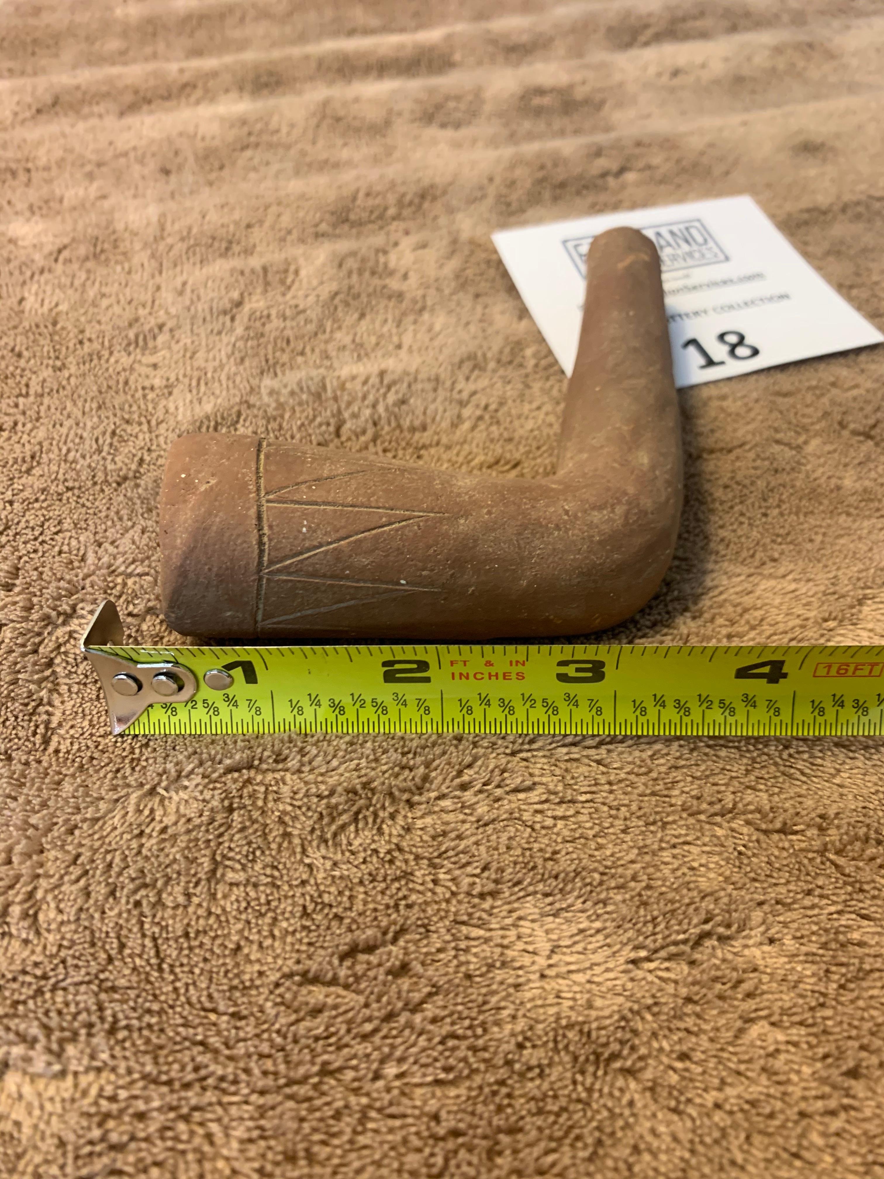 Elbow Style Pipe With Carved Designs On Side