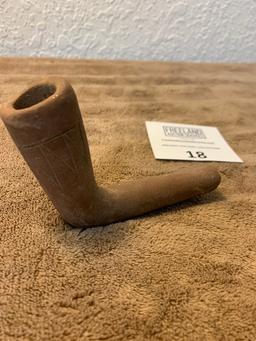 Elbow Style Pipe With Carved Designs On Side