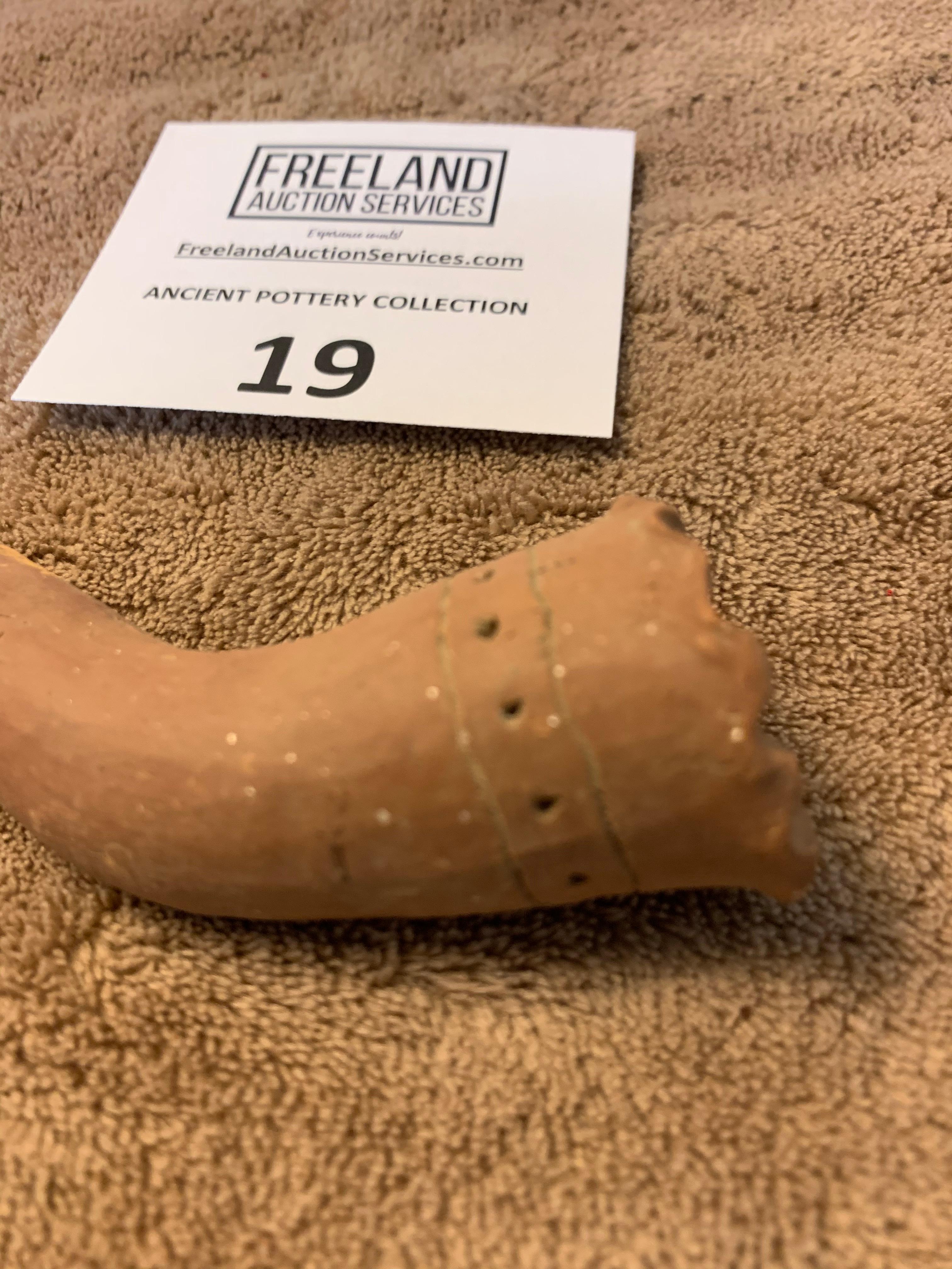 Clay Style Pipe With Unique Etchings On End