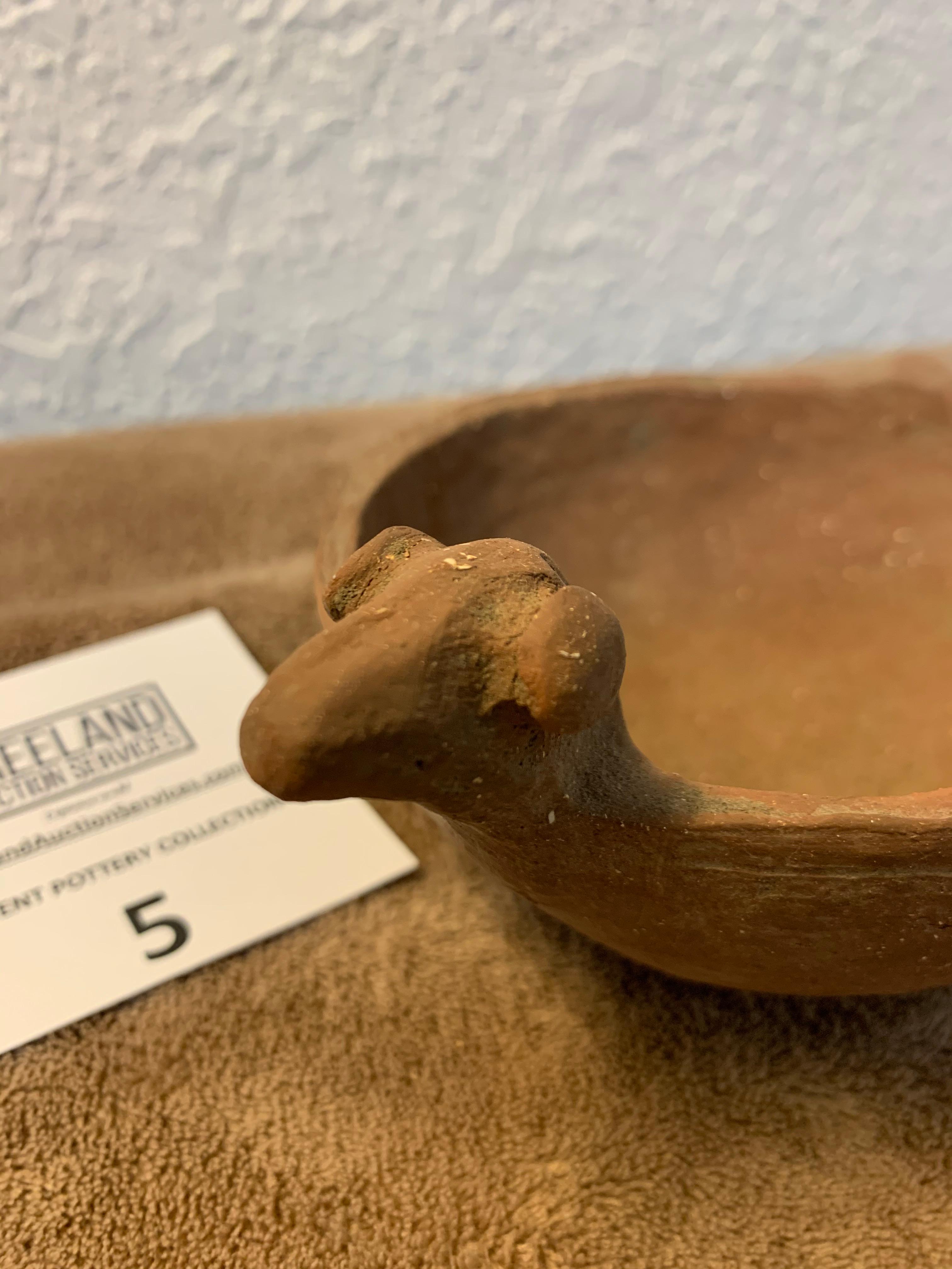Effigy Animal Pottery Vessel With Unknown Animal Possibly A Deer