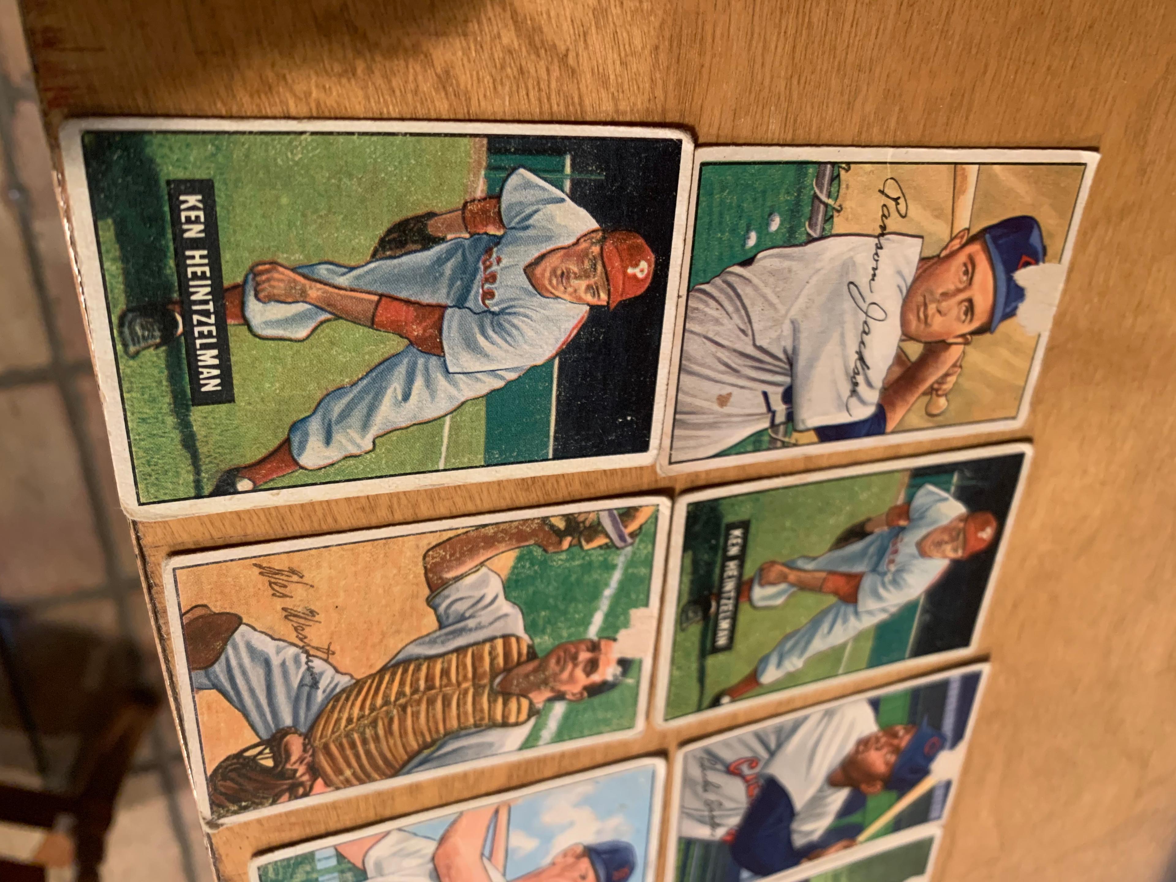 17 Original 1951 & 1952 Bowman Baseball Cards