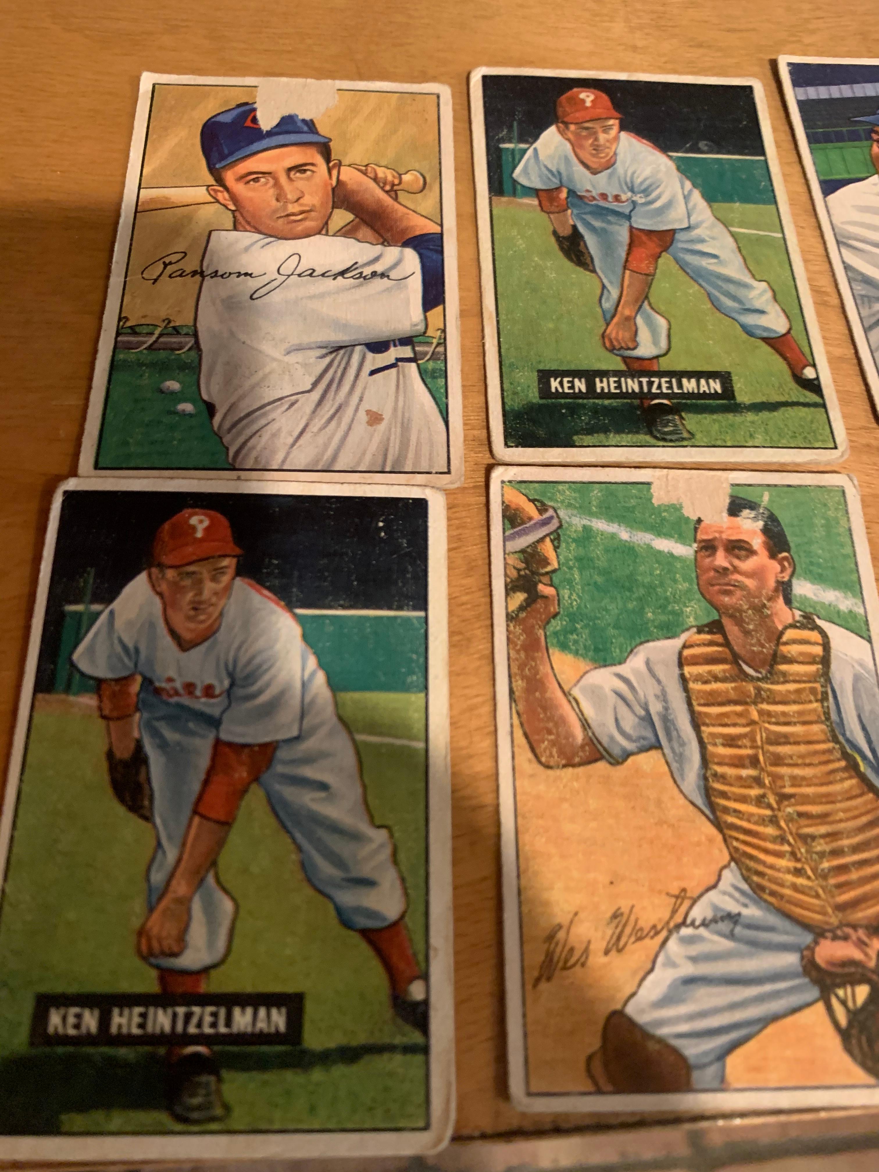 17 Original 1951 & 1952 Bowman Baseball Cards