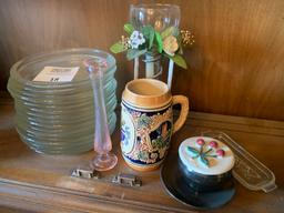 Group Of Misc Glassware And German Stein