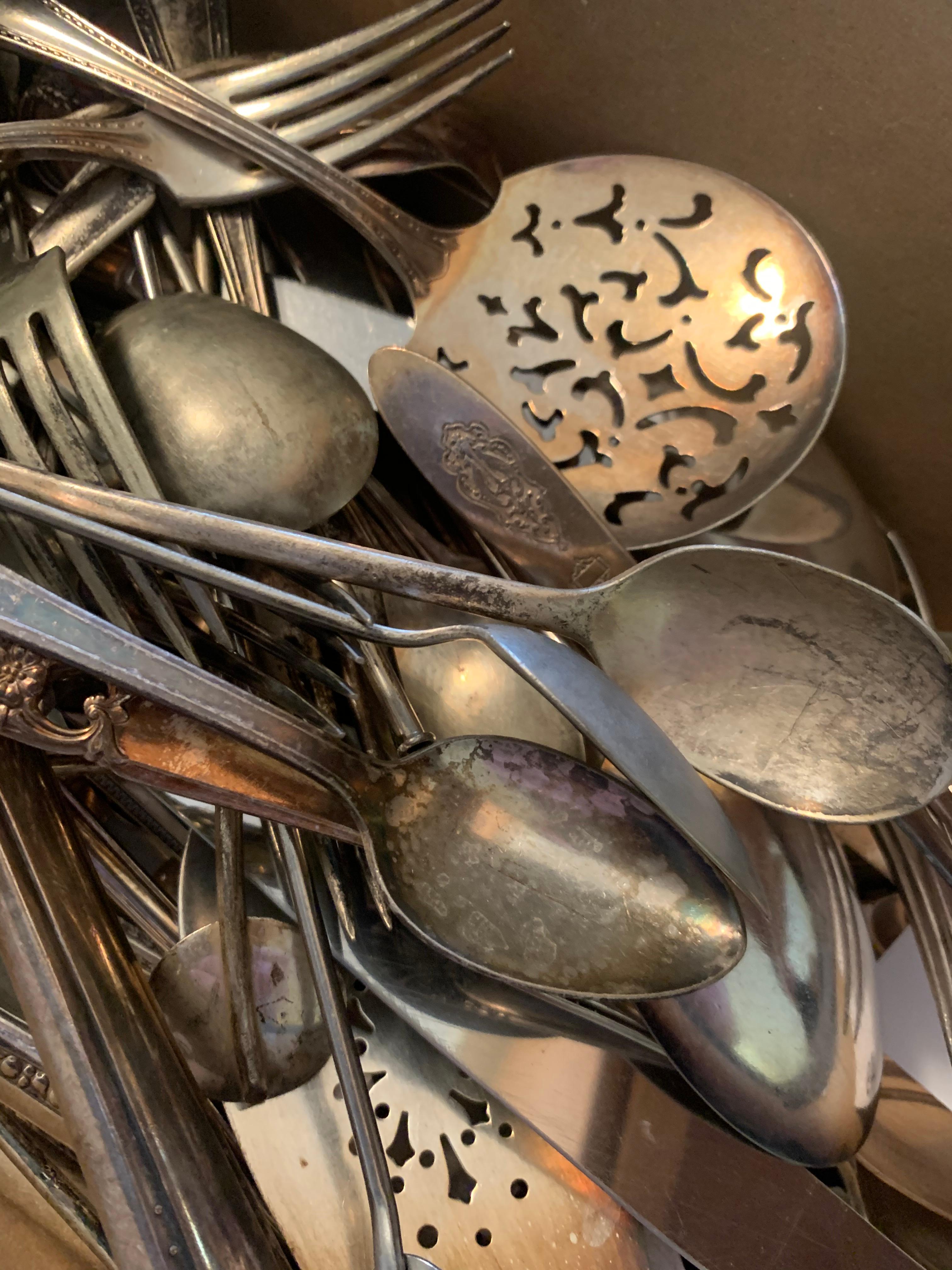 Large Group Of Vintage Silverware Great For Making Jewelry!