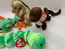 Four Beanie Babies From 2000 Squirmy, Toothy, Runner, And Panama