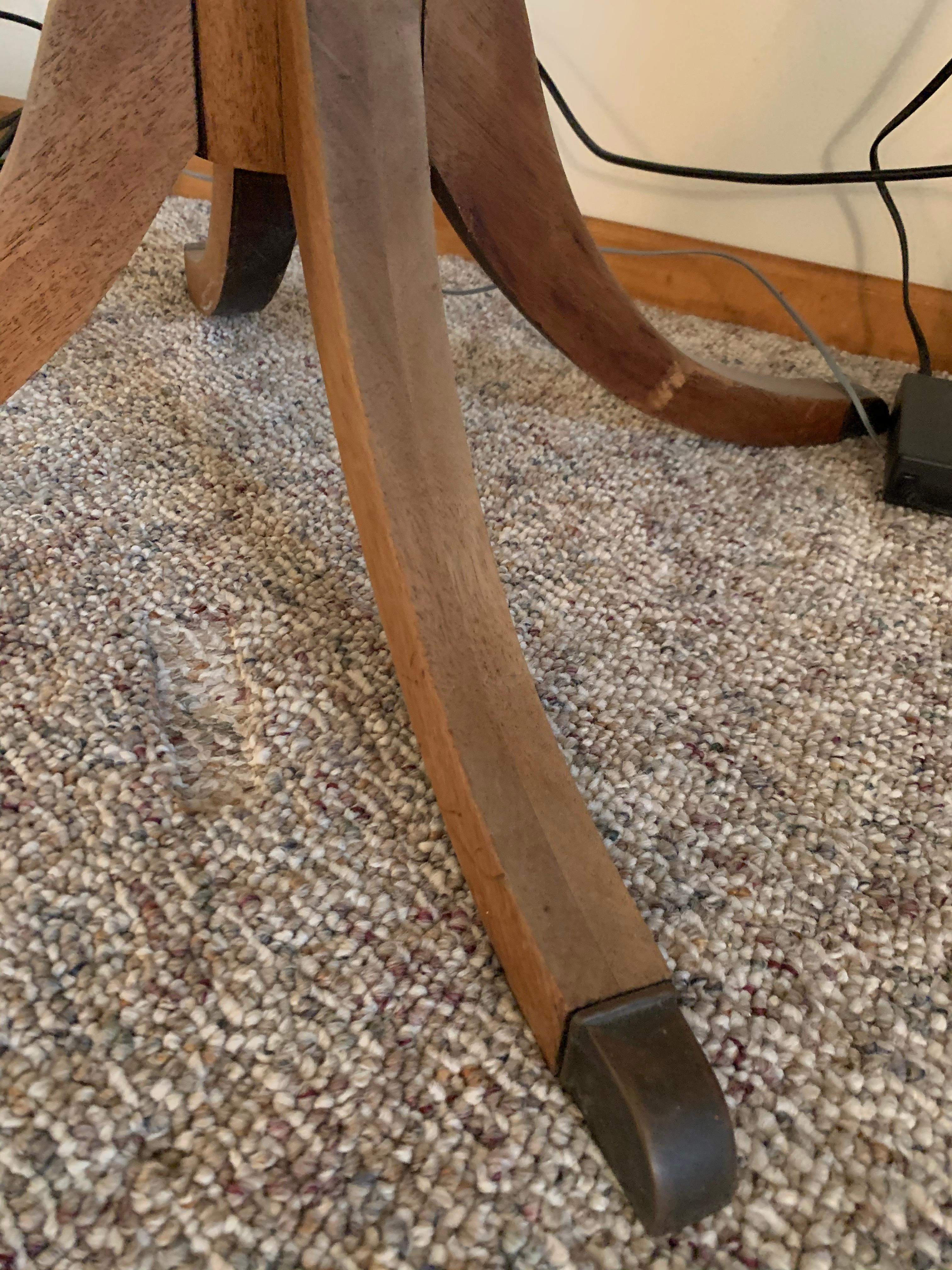 1930s Pedestal 4 Legged Parlor Table With 1 Drawer