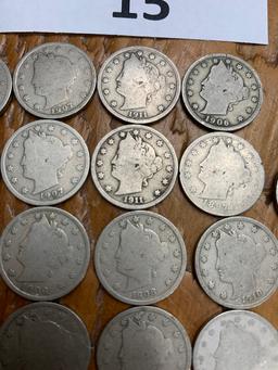(17) Liberty Head V Nickels From 1900 To 1911