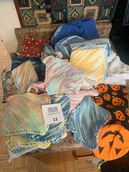 Huge Group Of Very Nice Crocheted Dish Clothes And Pot Holders