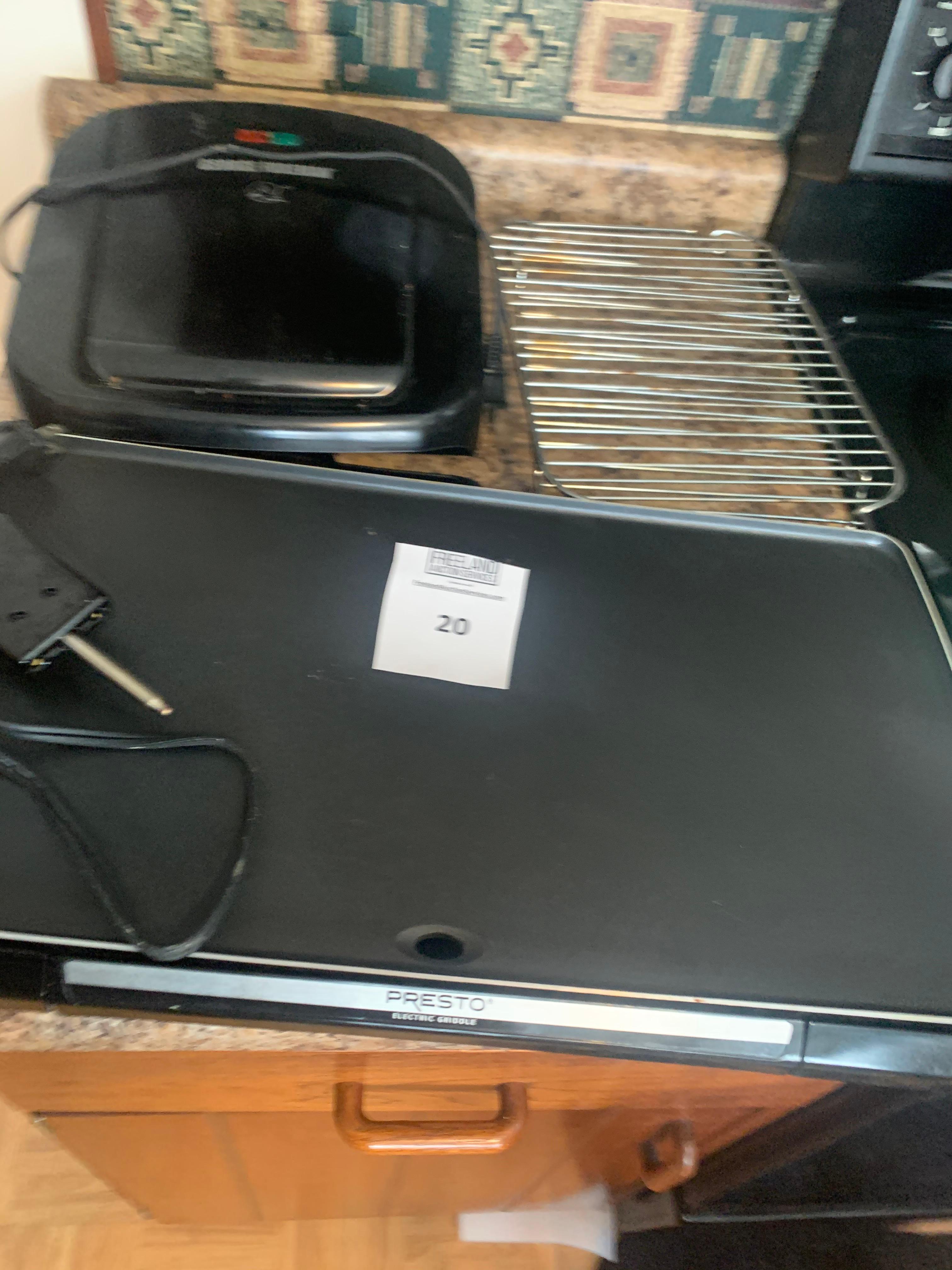 Presto Electric Griddle And George Foreman Grill Lightly Used