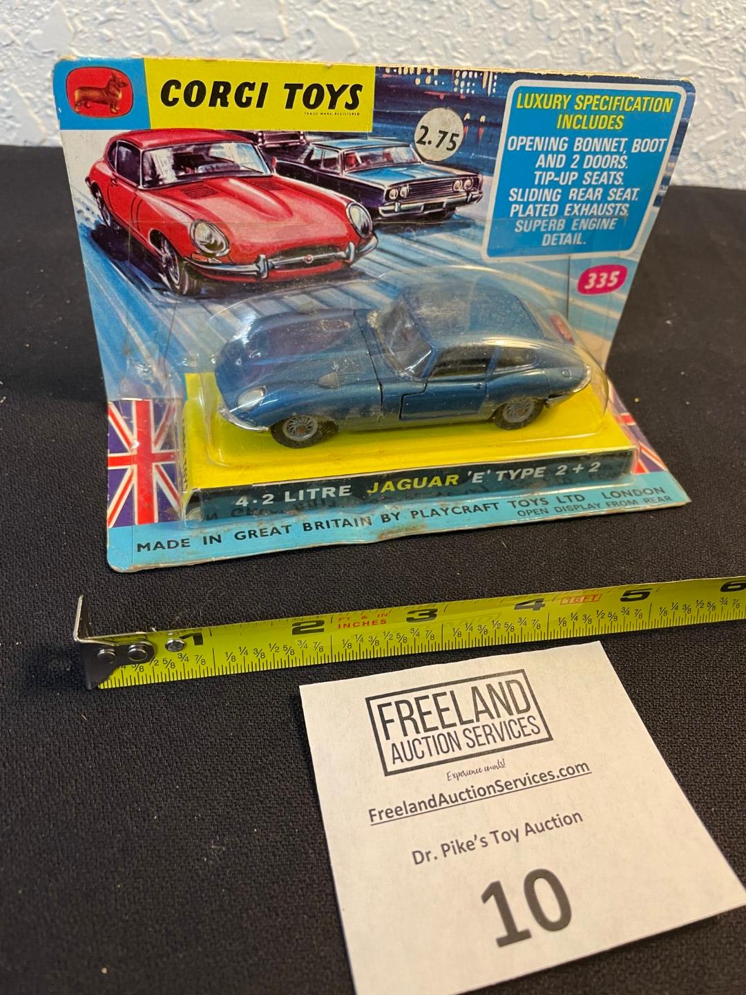 Corgi Toys 4.2 Litre JAGUAR 'E' Type 2 + 2 Playcraft Toys 335 NEW IN PACKAGE