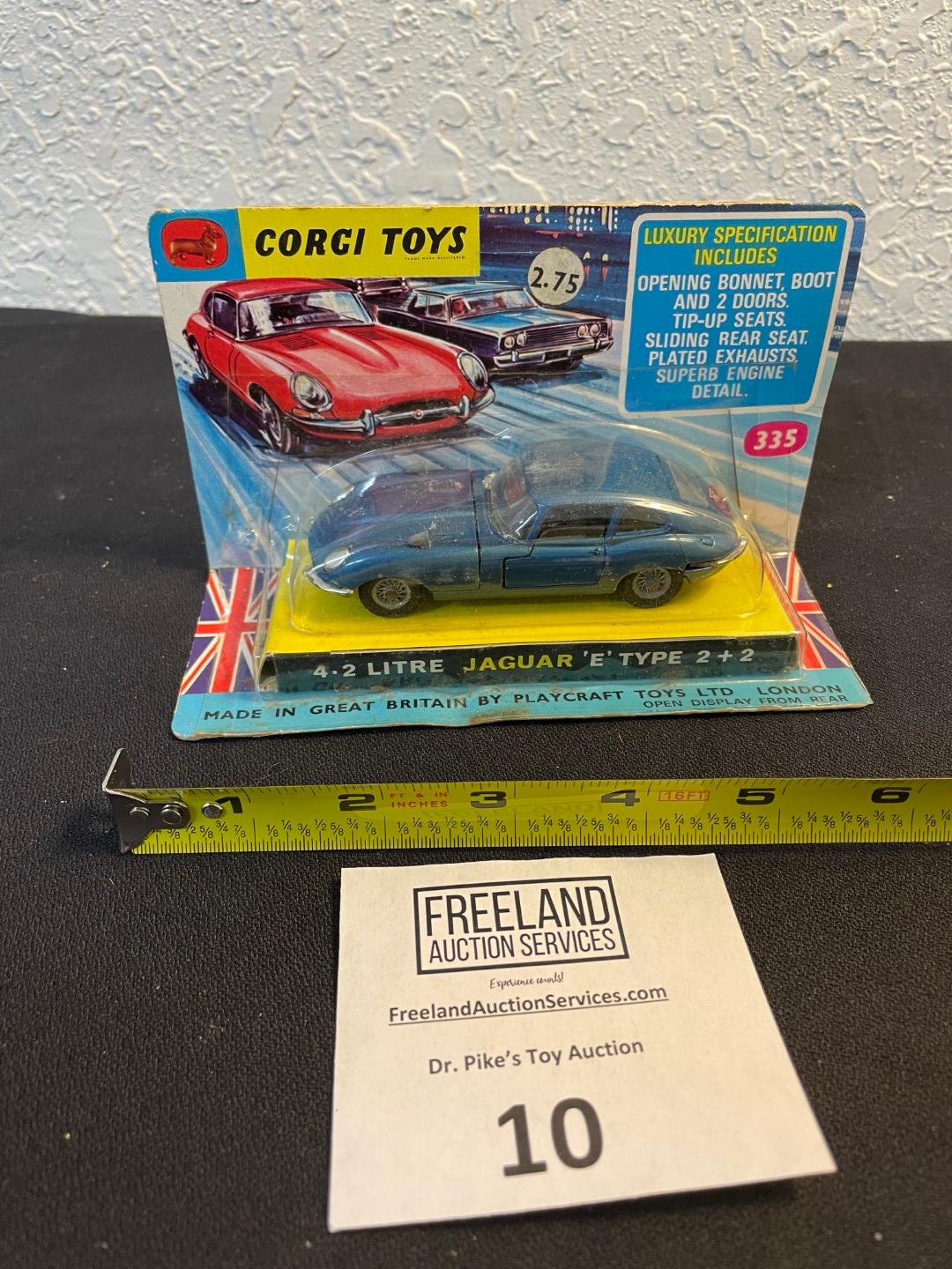 Corgi Toys 4.2 Litre JAGUAR 'E' Type 2 + 2 Playcraft Toys 335 NEW IN PACKAGE