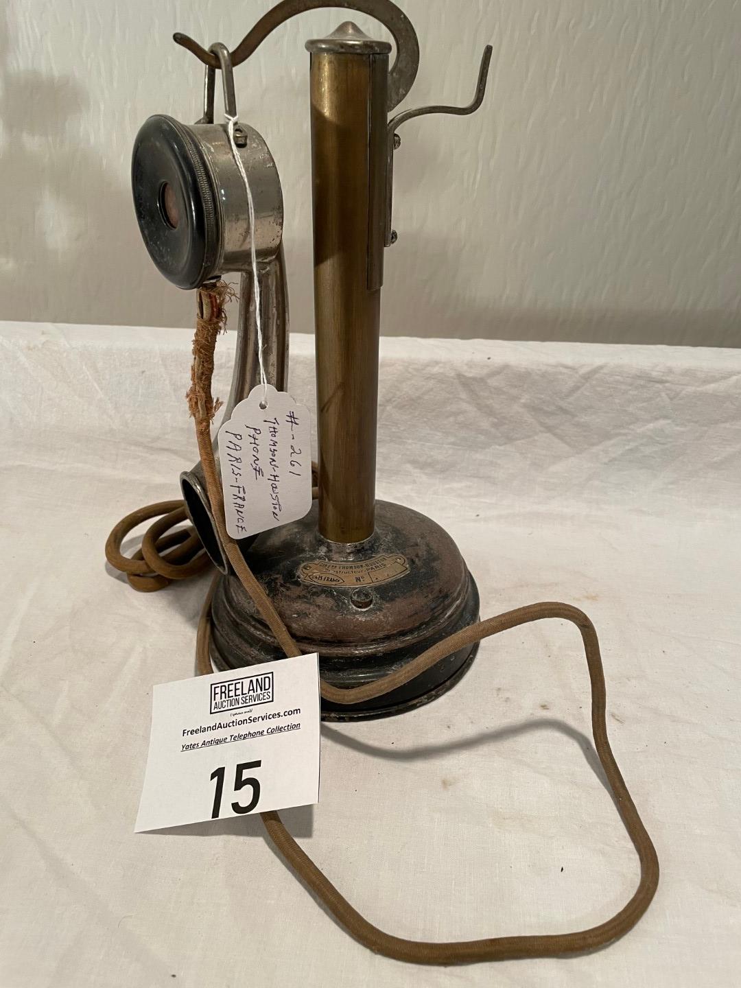 Cie Fse Thomson-Houston PARIS France unusual Candlestick Telephone