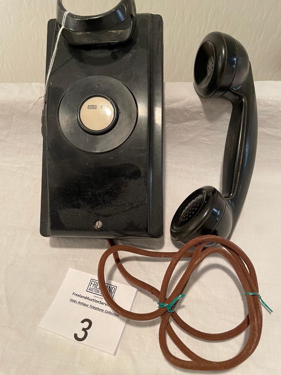 Western Electric non-dial wall telephone model 354-C thermoplastic