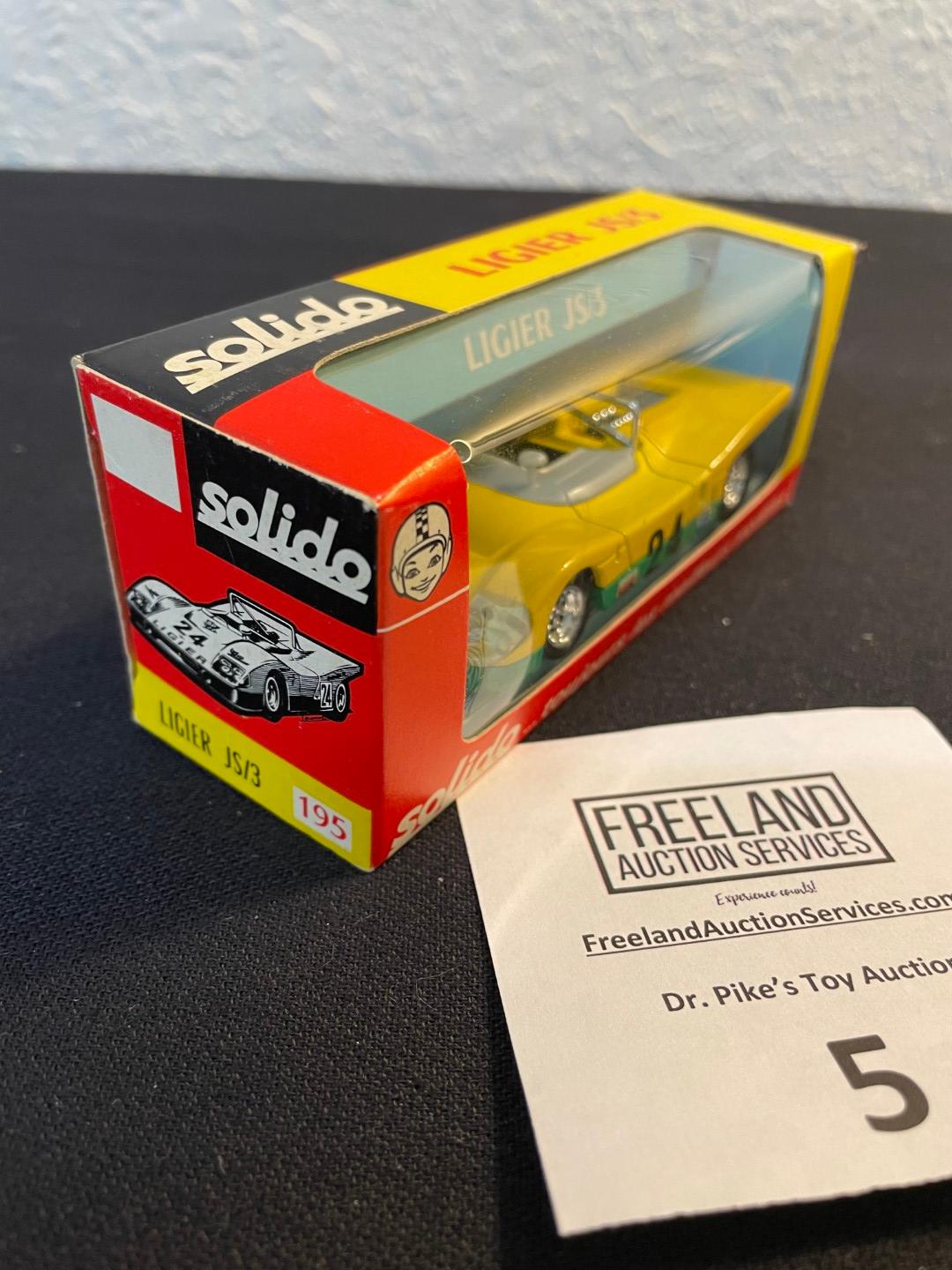 Solido LIGIER JS/3 yellow die-cast race car in original box