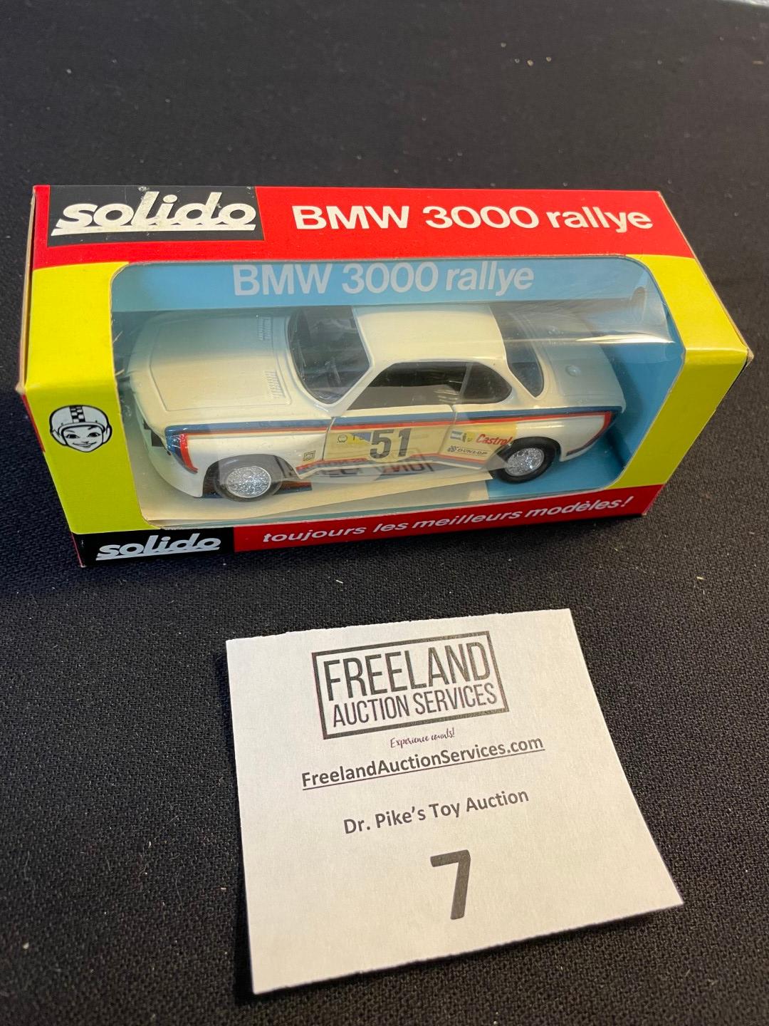 Solido BMW 3000 Rallye White Die-Cast race car in original box