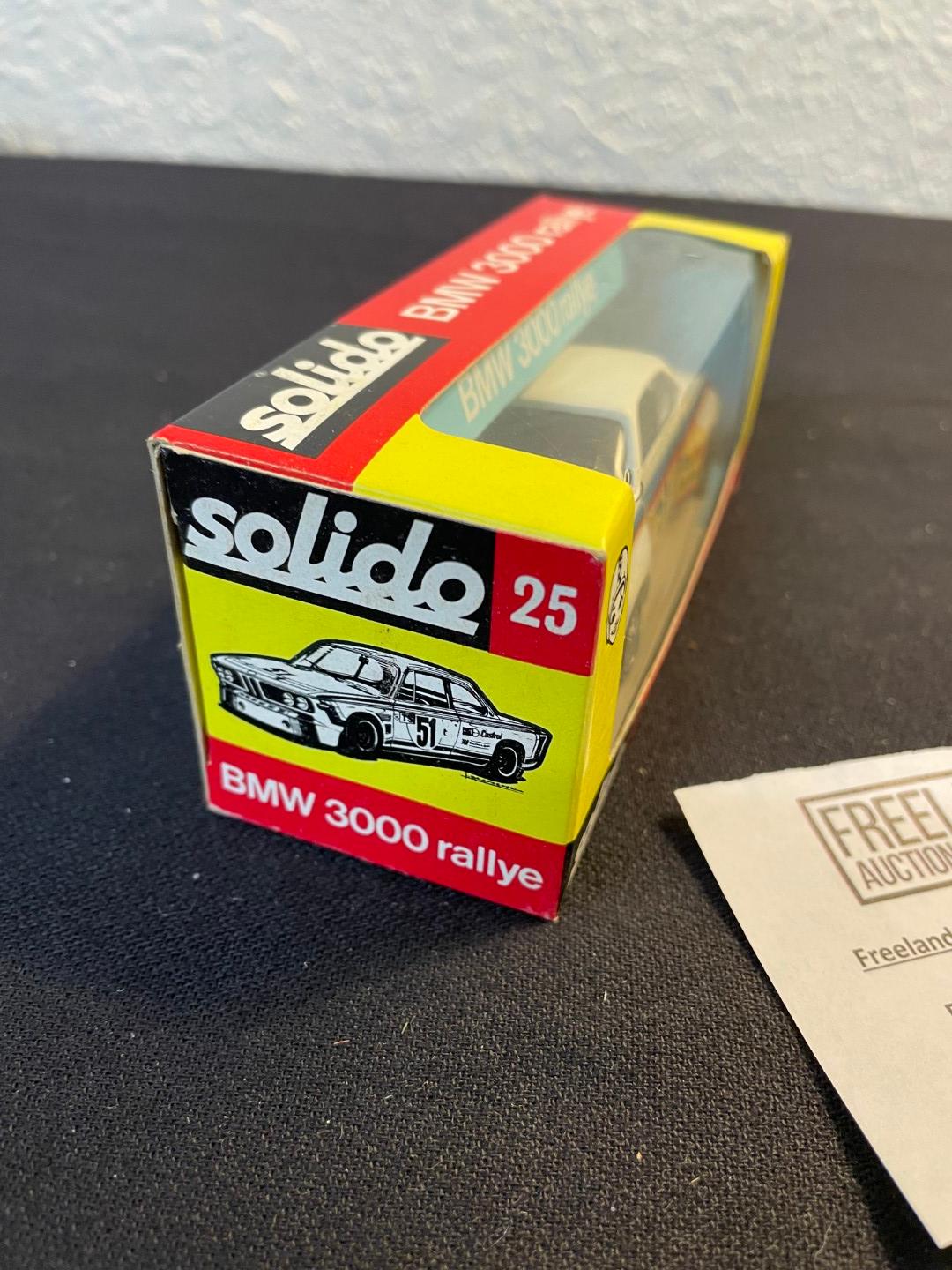 Solido BMW 3000 Rallye White Die-Cast race car in original box