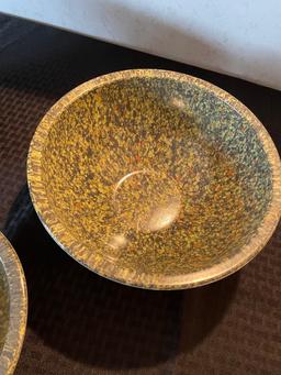 Vintage Mid-Century Brookpark Bowls Set of 3 CONFETTI Splatter