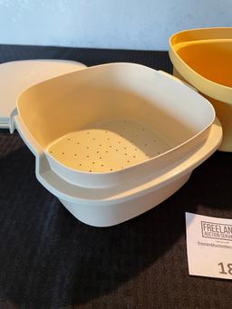 Three vintage Tupperware items