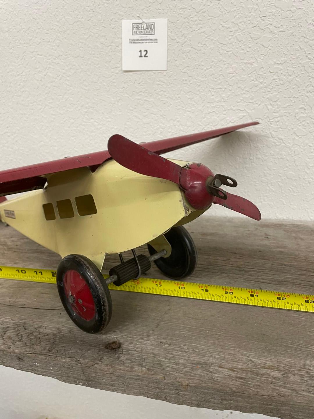 Steelcraft U.S. Mail Airplane 1930s pressed steel