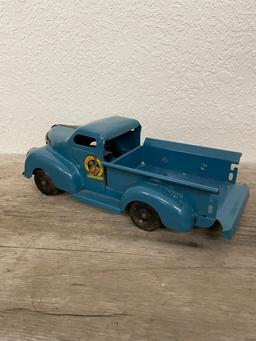 Marx Package Service blue pressed steel truck