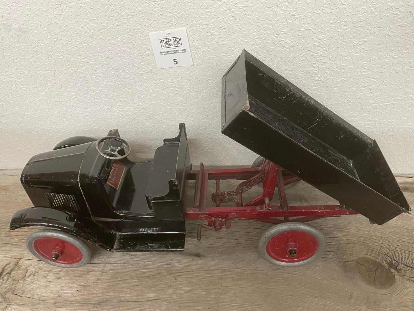 1920s Buddy L pressed steel dump truck with Chain drive