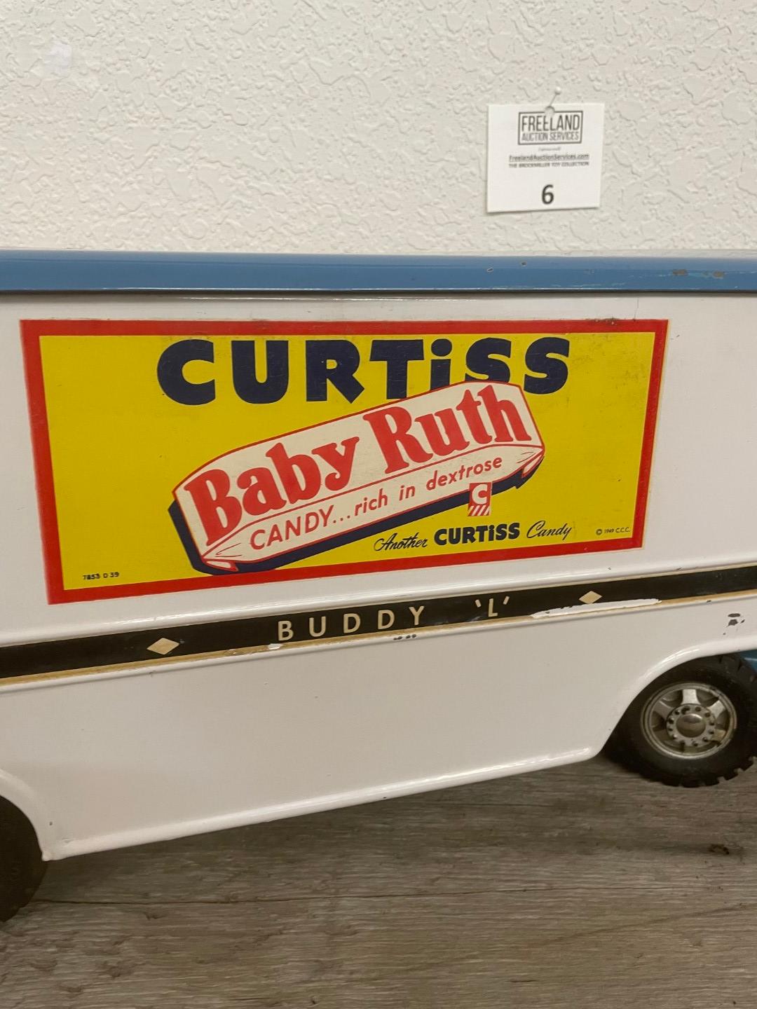 1940s Buddy L pressed steel CURTISS CANDIES semi truck